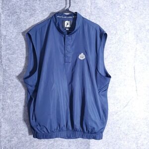FootJoy Golf Vest Mens Large Navy Blue Lightweight FJ Pullover Layering Sports